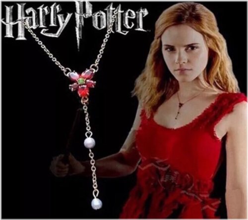 Hermione's Red Flower Necklace Replica