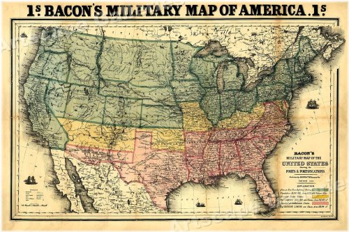 America's Military History Map - 1862 Edition