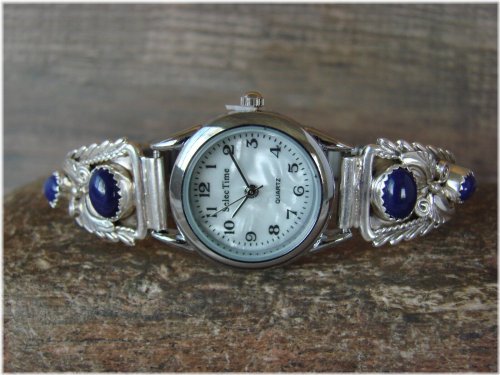 Spirit of the Southwest Lapis Watch by Etta Larry