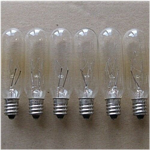 Salt Lamp Bulbs - 15 Watt, Candelabra, Clear (25 Pack)