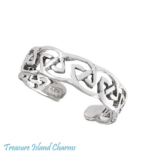 Silver Celtic Infinity Toe Ring