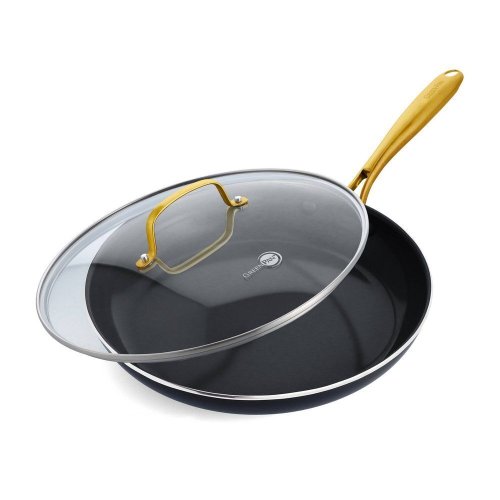 Studio 12" Covered Frypan - Black