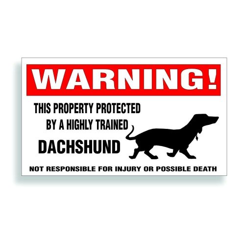 Alert Dachshund Decal