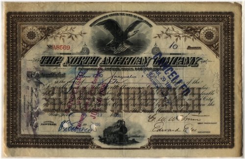 North American Energy Holdings Certificate