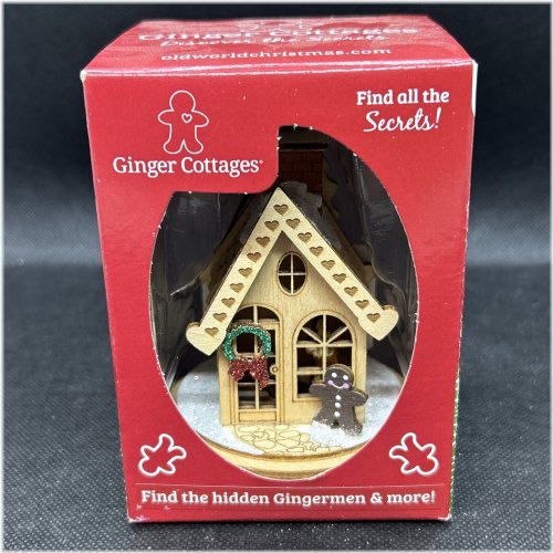 Gingerbread Cottage Wooden Ornament