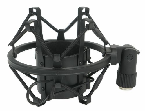 Black Metal Shock Mount for Studio Microphone by Rockville R-Shock