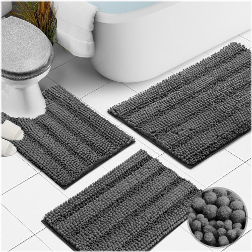 Plush Comfort Bath Mat Trio