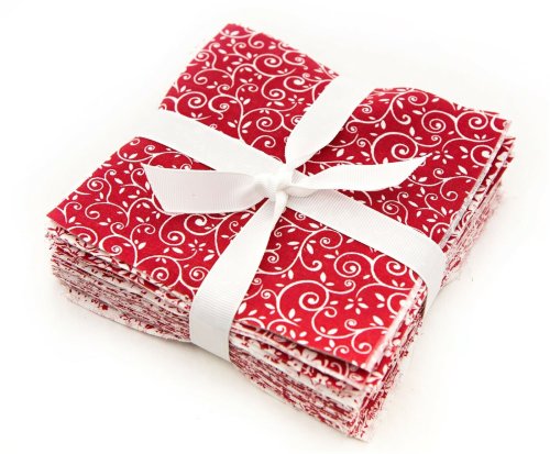 Red & White Charm Pack - 100% Cotton Quilt Squares