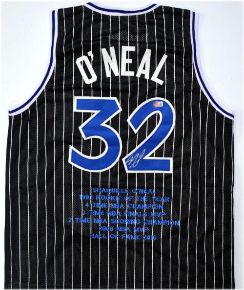 Shaquille O'Neal Black Orlando Pro Style Autographed Jersey