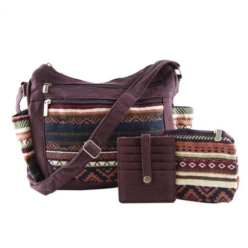 Burgundy Traveler Crossbody Set