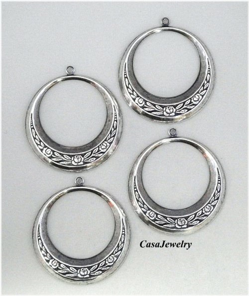 Floral Hoop with Hang Ring - Set of 4