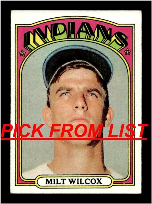 Pictorial Selection of 1972 Topps Individual Sports Cards