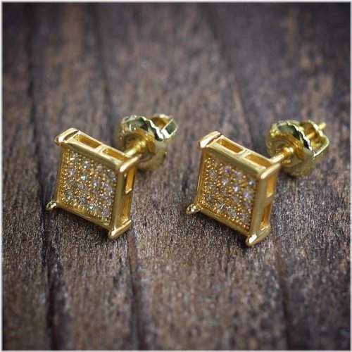 Square Gold Studs