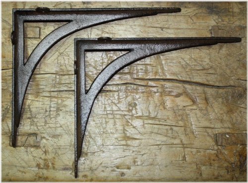 Vintage Iron Angle Braces for Garden and Shelves