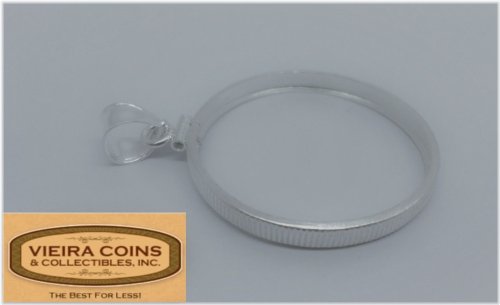 Silver Round Frame Reeded Edge Mount