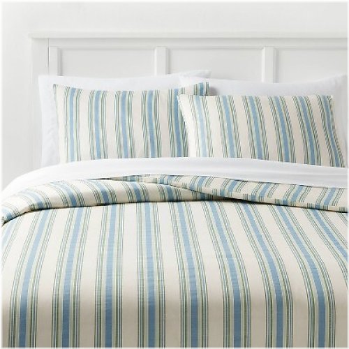 Ivory Stripe Duvet Cover Set