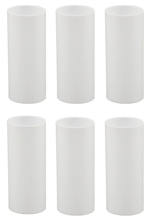 White Plastic Candle Sleeve Set