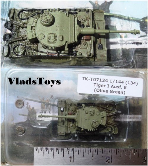 Olive Green Tiger Tank Model in 1:144 Scale by Takara