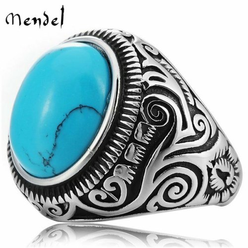 Turquoise Oval Ring for Men