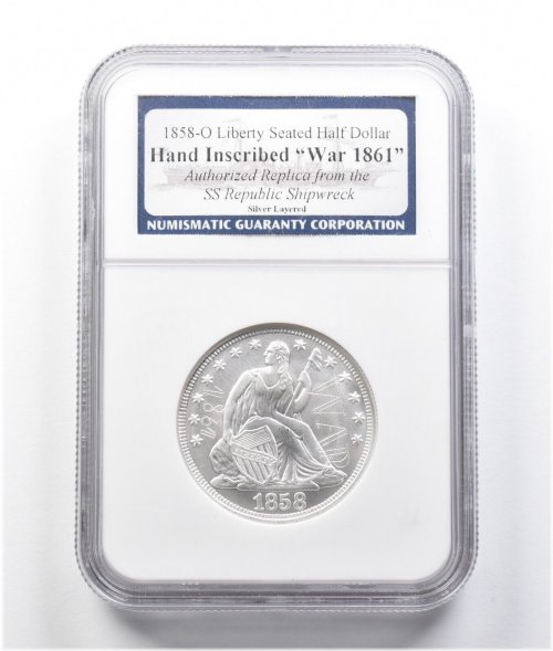 Shipwreck Seated Half Dollar 1858-O Restrike
