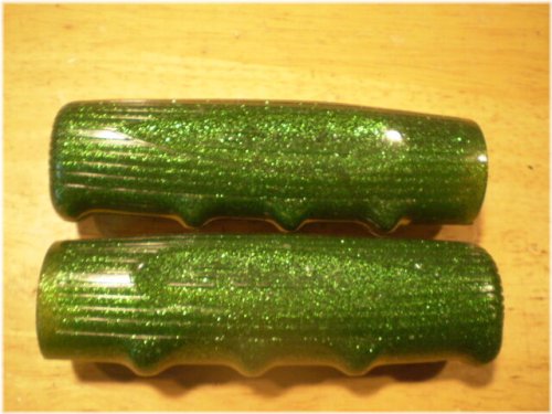 Green Sparkle Slimline Handlebar Grips