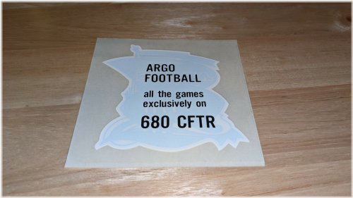 Retro Toronto Argonauts Window Decal