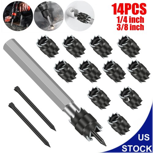 Precision Weld Removal Kit: 14 Double-Sided Rotary Spot Cutter Bits