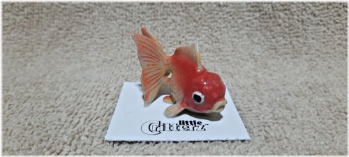 Golden Fantail Miniature Figurine