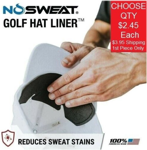 DryShield Golf Hat Liner & Moisture Barrier