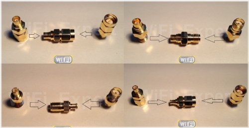 RF Connector Adapter Set - SMA to MCX Jack Plugs