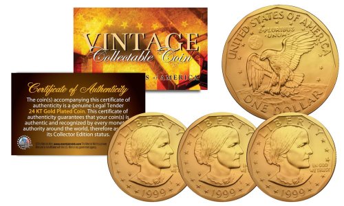 Golden Susan B. Anthony Coin Set