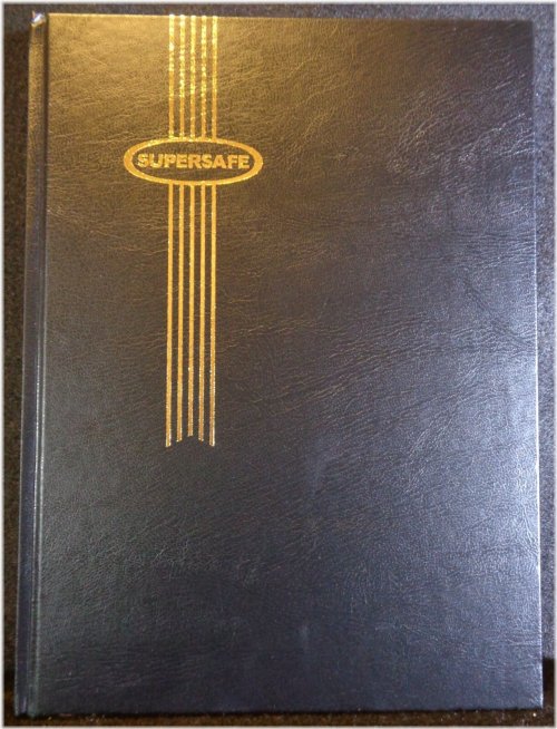 Stamp Album - 8 White Double Sided Pages - Black - New