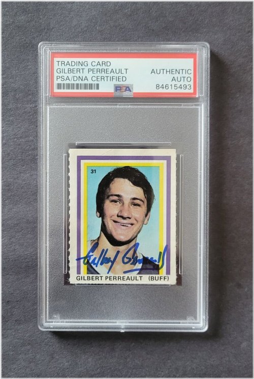 Legendary Sabres Forward Autographed Stamp - PSA Authenticated