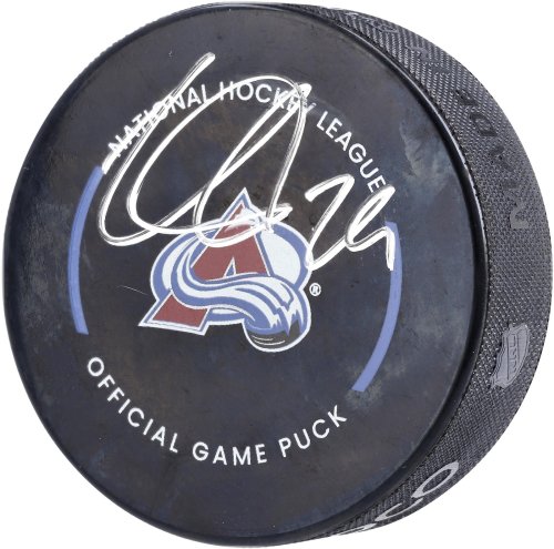 Nathan MacKinnon Autographed Avalanche Game Puck