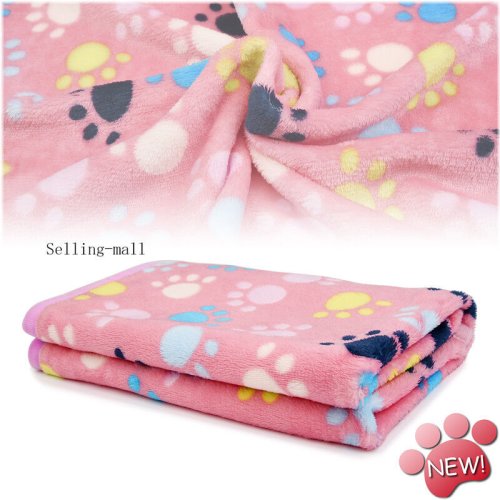 Paw Print Fleece Blanket for Pets