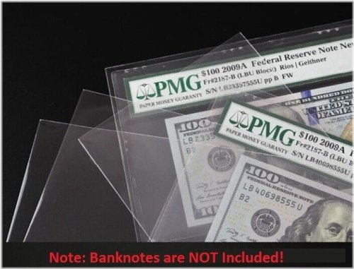 Adhesive Paper Sleeves for Graded Banknotes