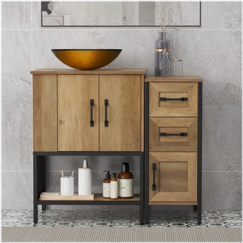 Glass Vessel Drawer Vanity