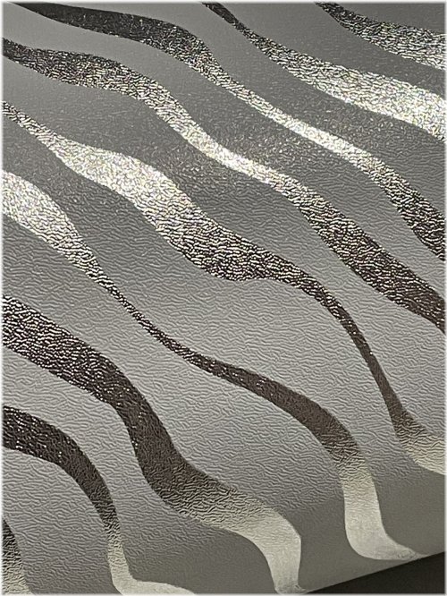 Silver Zebra Print Vintage Wrapping Paper