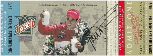 De Ferran 2003 Indy 500 Ticket Autographed
