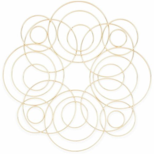 Golden Circlets: Assorted Metal Rings for Creative Crafting