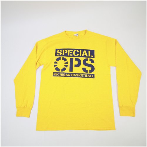 Gold Michigan Wolverines Long Sleeve Shirt