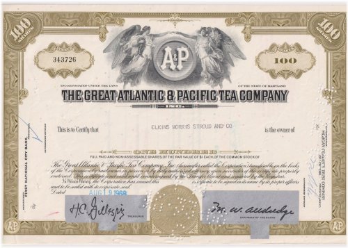 Mid-Atlantic Heritage Stock Certificate