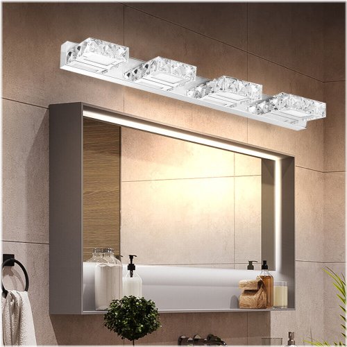 Crystal Glow Vanity Wall Sconce