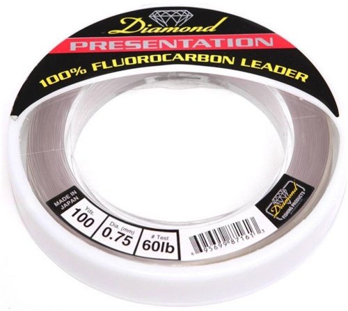 Diamond Presentation Fluorocarbon Leader - Pink & Clear (100 yards)