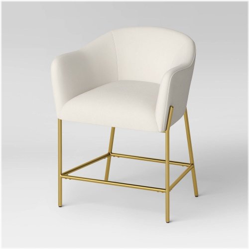 Cozy Boucle Barrel Stool