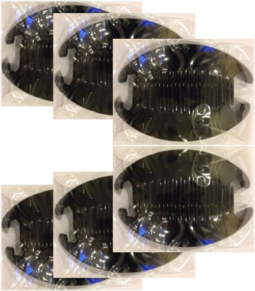 Jumbo Interlocking Hair Comb Set - Black