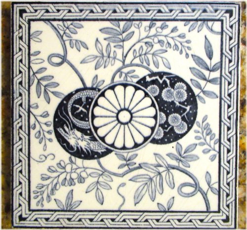 Dragon Blossom Blue Tiles