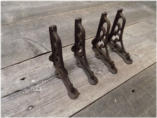 Vintage Cast Iron Wall Shelf Brackets