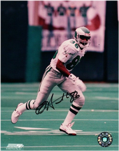 Gridiron Glory: Fred Barnett Autographed Action Shot