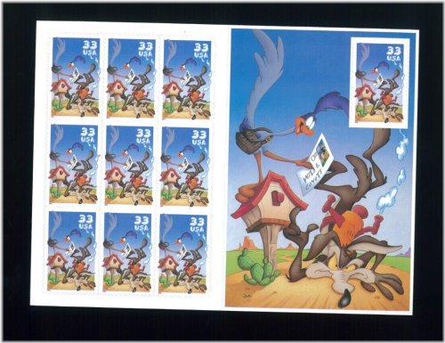 Looney Tunes Coyote & Road Runner Postage Stamp Collection